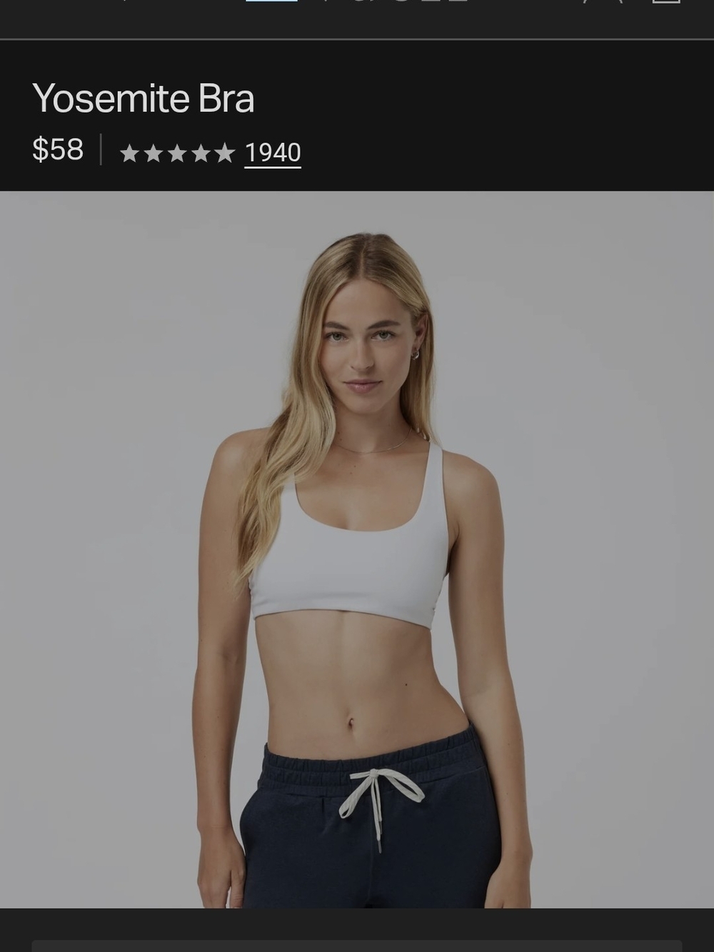 Vuori Yosemite Bra- Navy Blue